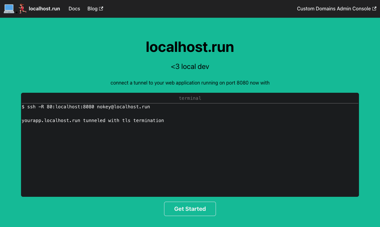 localhost.run usage